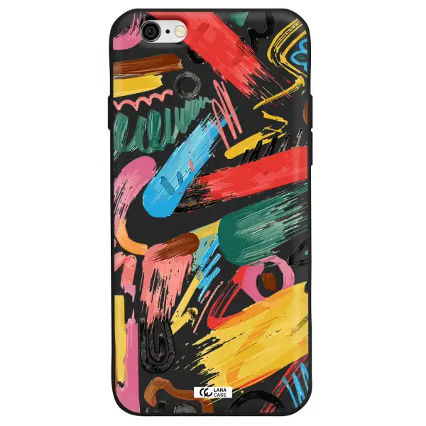 Oil Paint Abstract Apple iPhone 6 Silicone black Case