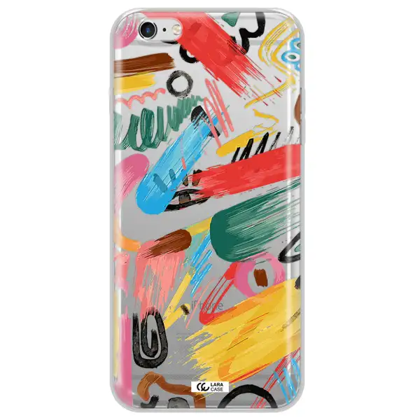 Oil Paint Abstract Apple iPhone 6S Clear TPU Case