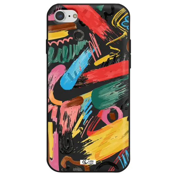 Oil Paint Abstract Apple iPhone 7 Silicone black Case