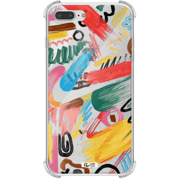 Oil Paint Abstract Apple iPhone 8 plus Clear PC Case