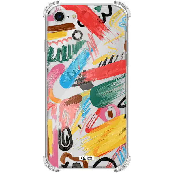 Oil Paint Abstract Apple iPhone se 2020 Clear PC Case