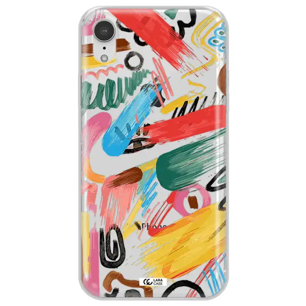 Oil Paint Abstract Apple iPhone XR Clear TPU Case