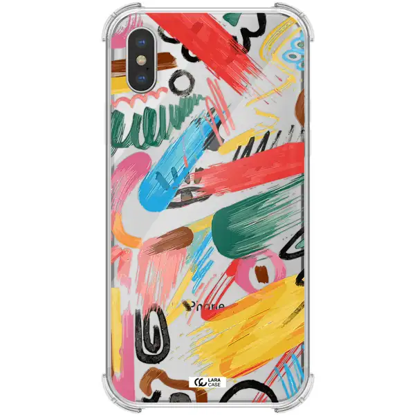 Oil Paint Abstract Apple iPhone XS max Clear PC Case