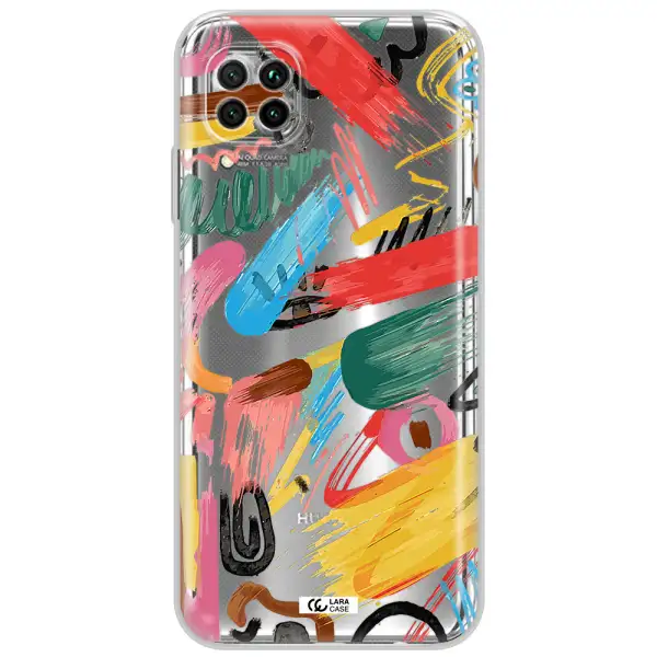 Oil Paint Abstract Huawei Nova 7I Clear Tpu Case