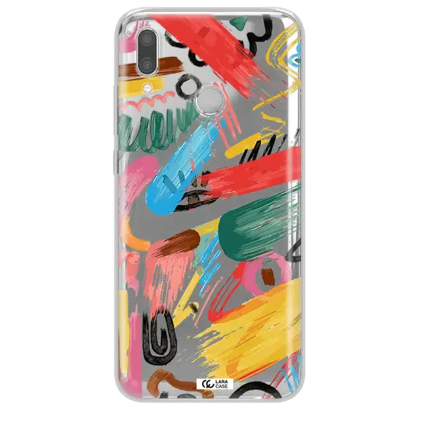 Oil Paint Abstract Huawei P Smart 2019 Clear TPU Case