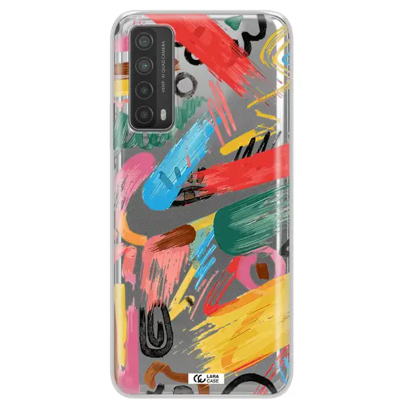 Oil Paint Abstract Huawei P Smart 2021 Clear TPU Case