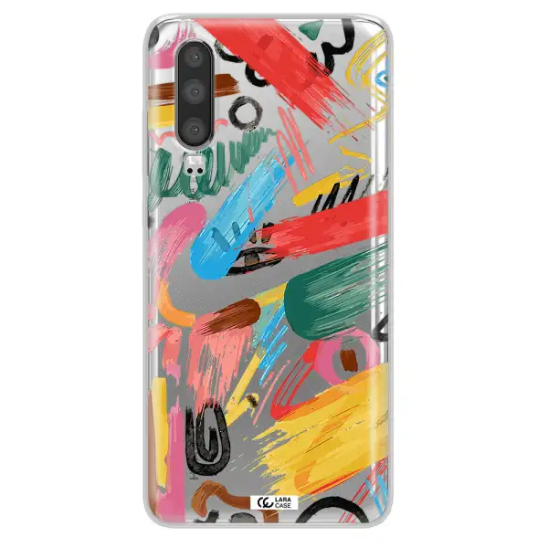 Oil Paint Abstract Huawei P30 Clear TPU Case