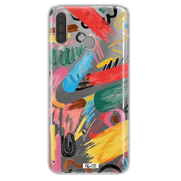 Oil Paint Abstract Huawei P30 Lite Clear TPU Case