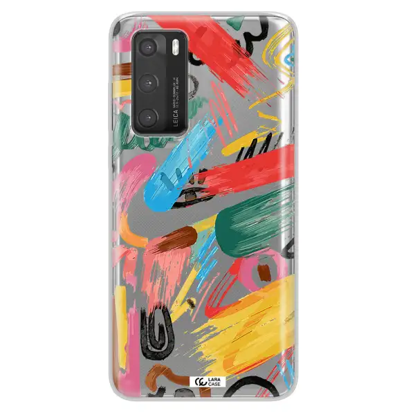 Oil Paint Abstract Huawei P40 Clear TPU Case