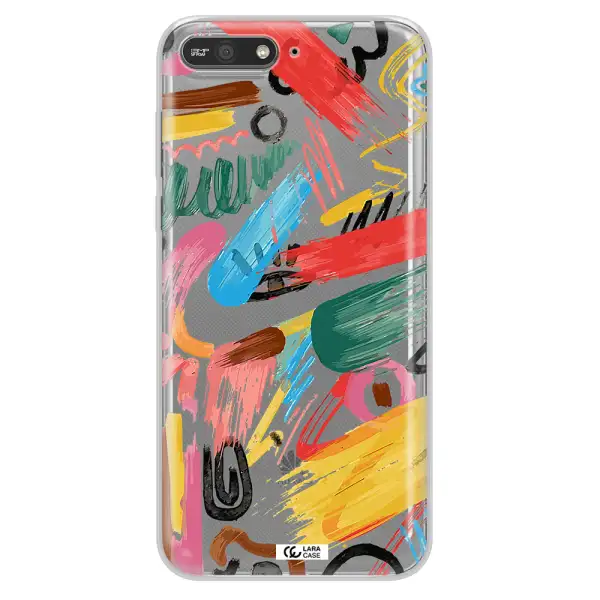 Oil Paint Abstract Huawei Y6 2018 Clear TPU Case