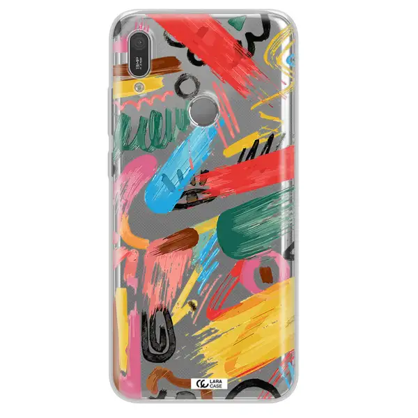 Oil Paint Abstract Huawei Y6 2019 Clear TPU Case