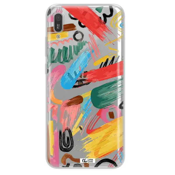 Oil Paint Abstract Huawei Y6 Pro 2019 Clear TPU Case