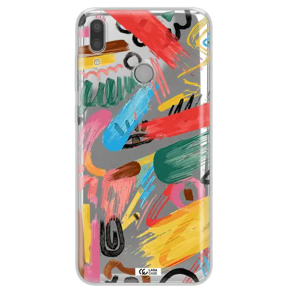 Oil Paint Abstract Huawei Y7 2019 Clear TPU Case