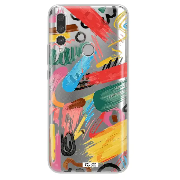 Oil Paint Abstract Huawei Y9 Prime 2019 Clear TPU Case