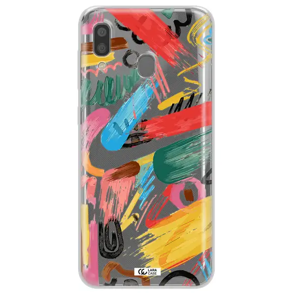 Oil Paint Abstract Samsung A20 Clear TPU Case