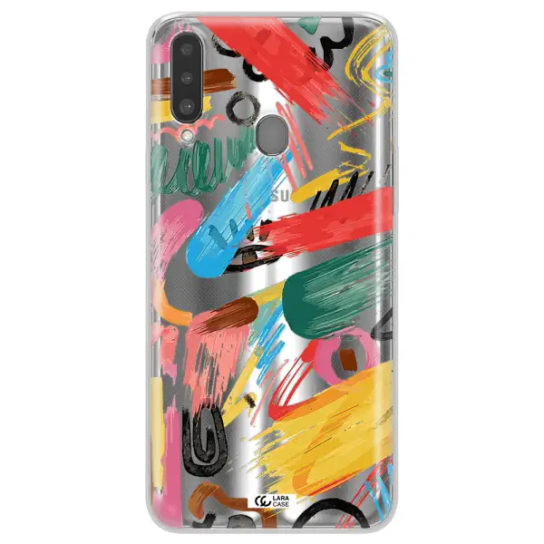 Oil Paint Abstract Samsung A20S Clear TPU Case