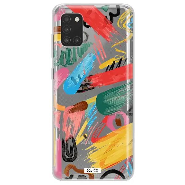 Oil Paint Abstract Samsung A31 Clear TPU Case