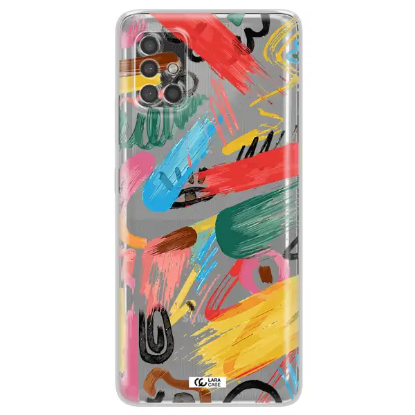 Oil Paint Abstract Samsung A40S Clear Tpu Case