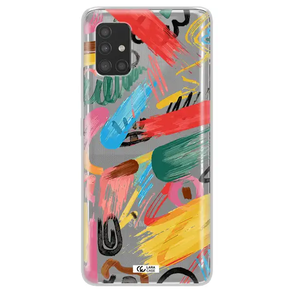 Oil Paint Abstract Samsung A51 Clear TPU Case