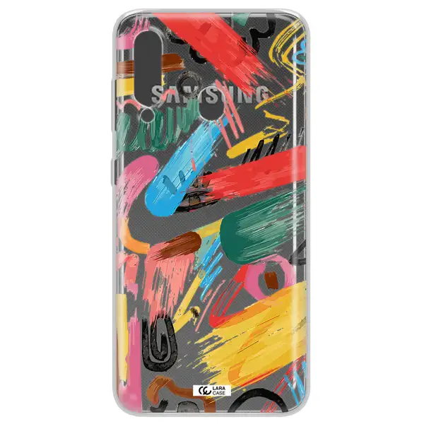 Oil Paint Abstract Samsung A60 Clear TPU Case
