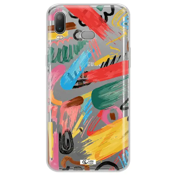 Oil Paint Abstract Samsung A6S Clear TPU Case