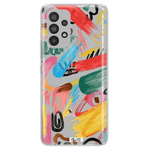 Oil Paint Abstract Samsung A73 Clear TPU Case