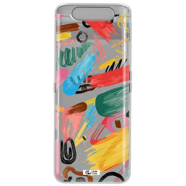 Oil Paint Abstract Samsung A80 Clear TPU Case