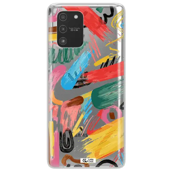 Oil Paint Abstract Samsung A91 Clear TPU Case