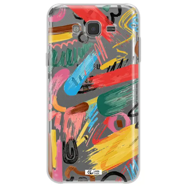 Oil Paint Abstract Samsung J7 2015 Clear TPU Case