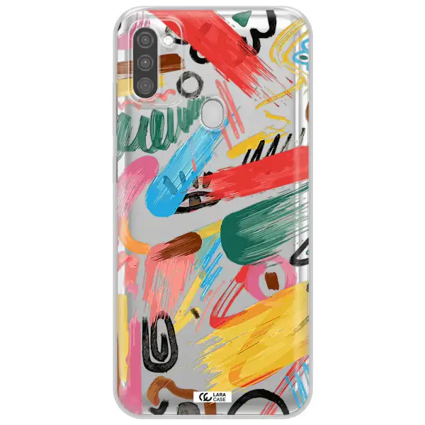 Oil Paint Abstract Samsung M11 Clear TPU Case
