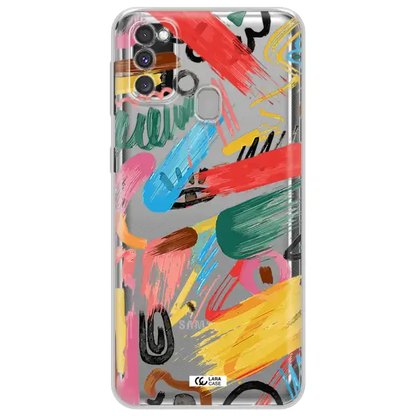 Oil Paint Abstract Samsung M30S Clear TPU Case