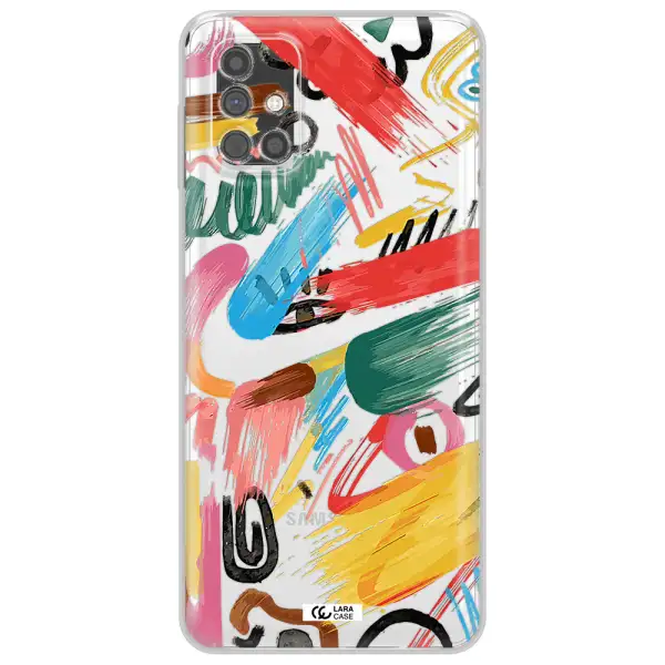 Oil Paint Abstract Samsung M51 Clear TPU Case