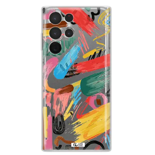 Oil Paint Abstract Samsung S 22 Ultra Clear TPU Case