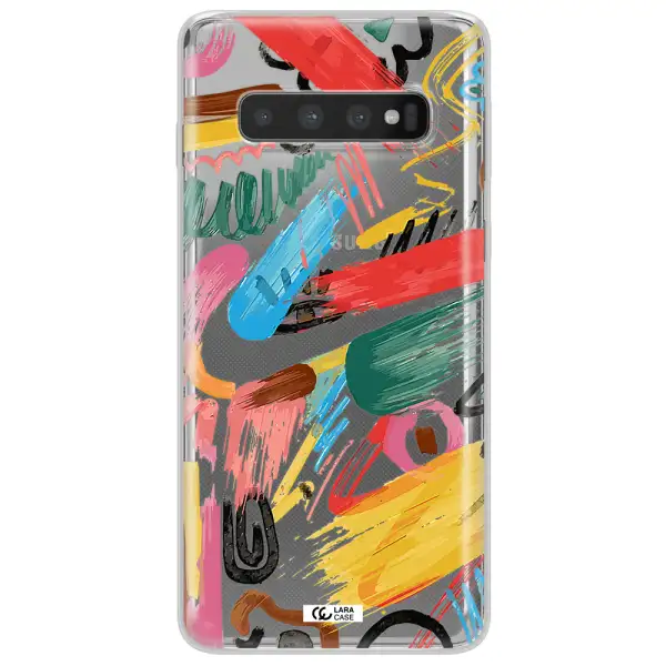 Oil Paint Abstract Samsung S10 Plus Clear TPU Case