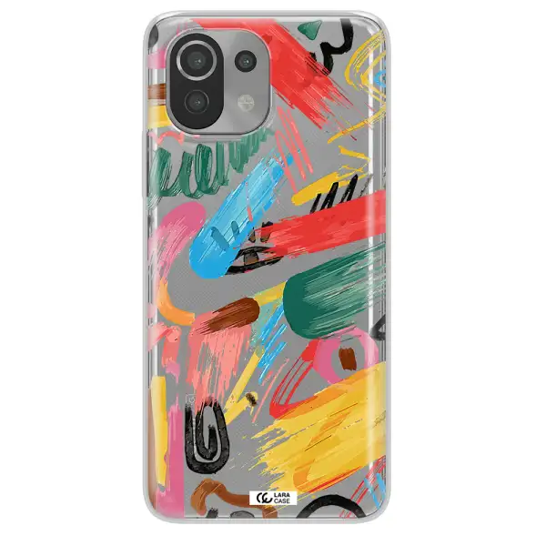 Oil Paint Abstract Xiaomi Mi 11 Lite Clear TPU Case