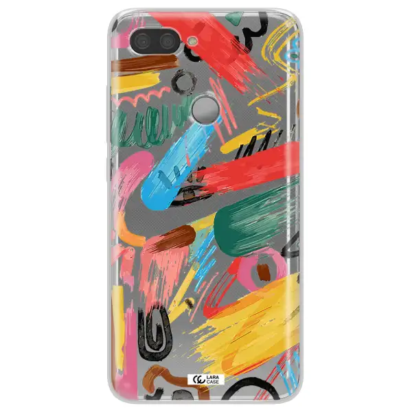 Oil Paint Abstract Xiaomi Mi 8 Lite Clear TPU Case