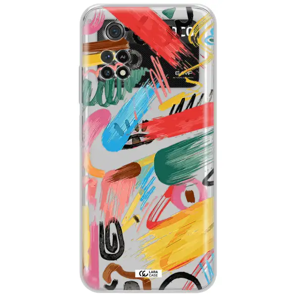 Oil Paint Abstract Xiaomi Poco M4 Pro 4G Clear Tpu Case