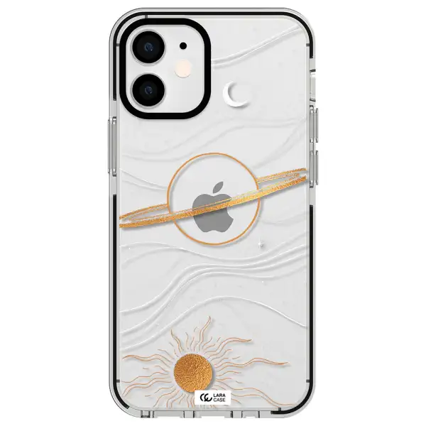 Saturn Apple iPhone 12 mini impact black border Case