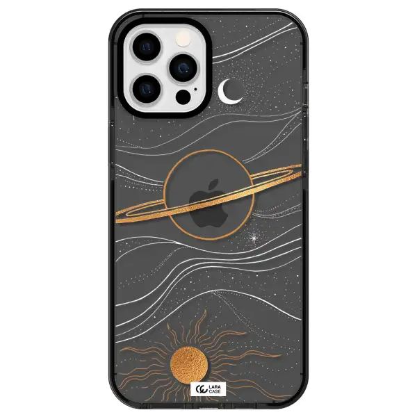 Saturn Apple iPhone 12 pro max impact Smoke Black Case