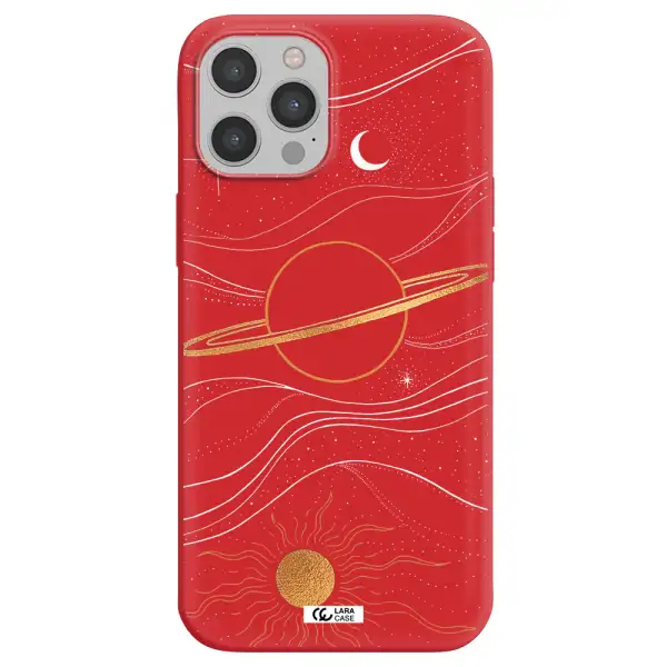 Saturn Apple iPhone 12 pro Silicone Imperial Red Case