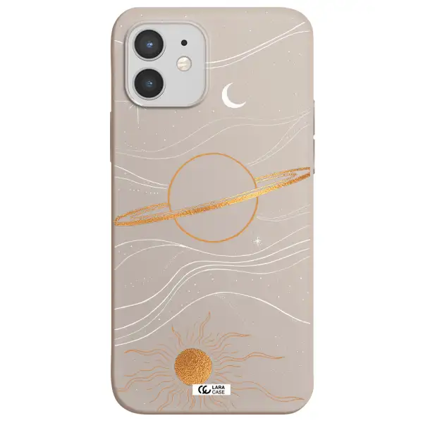 Saturn Apple iPhone 12 Silicone Stone Case