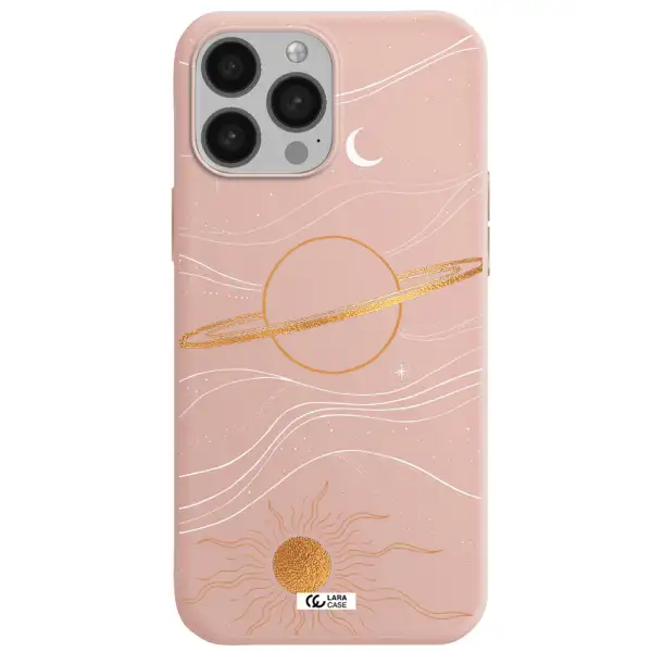 Saturn Apple iPhone 13 Pro Max Silicone pastel pink Case