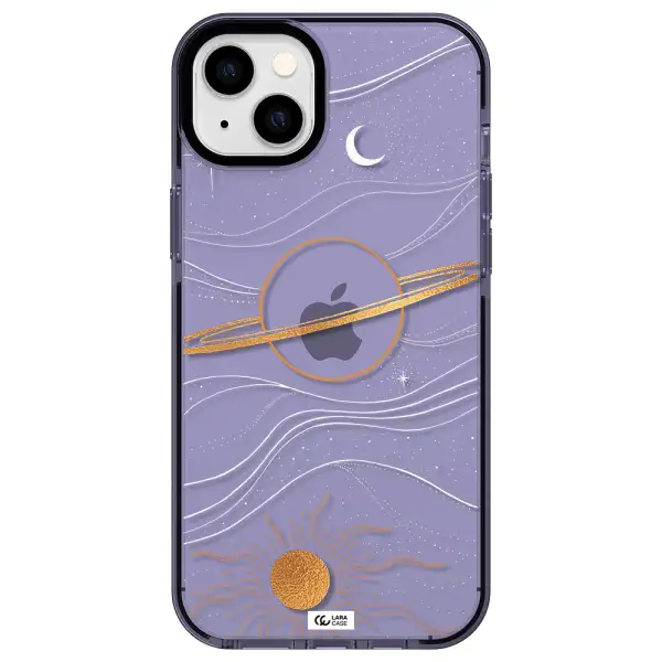 Saturn Apple iPhone 14 plus impact Lilac Case
