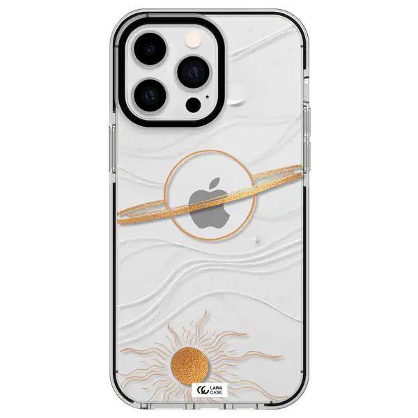 Saturn Apple iPhone 14 pro max impact black border Case