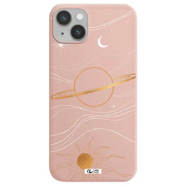 Saturn Apple iPhone 14 Silicone pastel pink Case