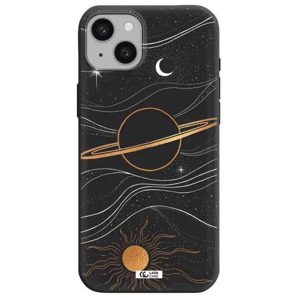 Saturn Apple iphone 15 plus Silicone black Case
