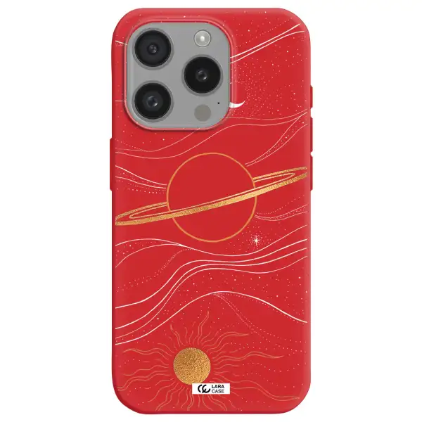 Saturn Apple Iphone 15 Pro Silicone Imperial Red Case