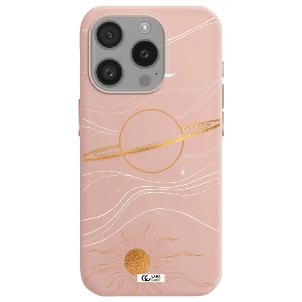 Saturn Apple Iphone 15 Pro Silicone Pastel Pink Case