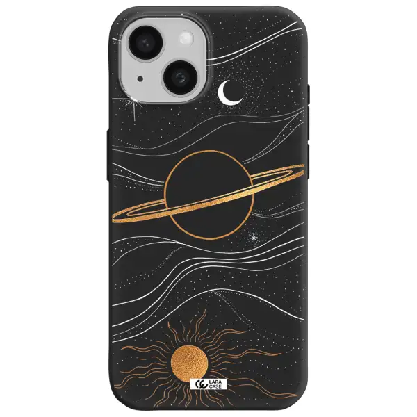 Saturn Apple iPhone 15 Silicone black Case