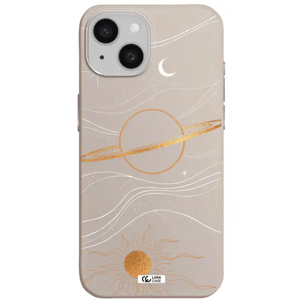 Saturn Apple iPhone 15 Silicone Stone Case